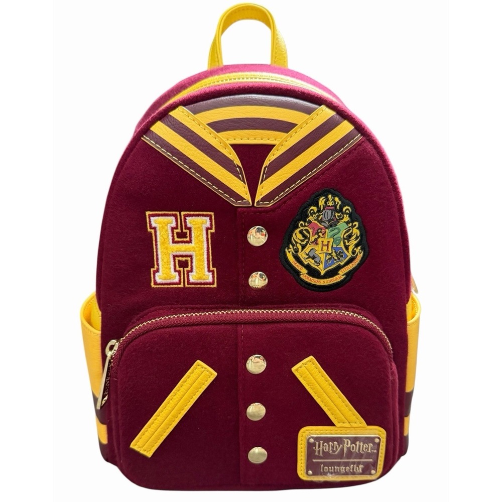 Harry Potter Hogwarts Crest Varsity Jacket Loungefly Mini Backpack New w/ Tags